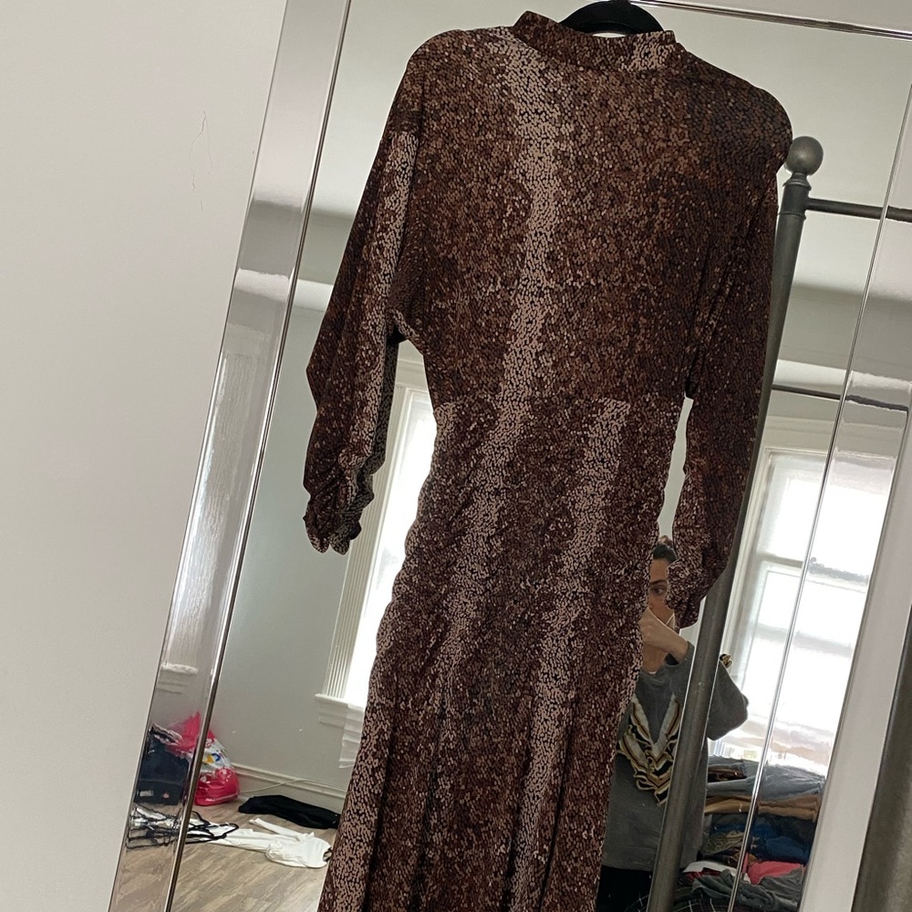 Brown speckle midi dress h and m